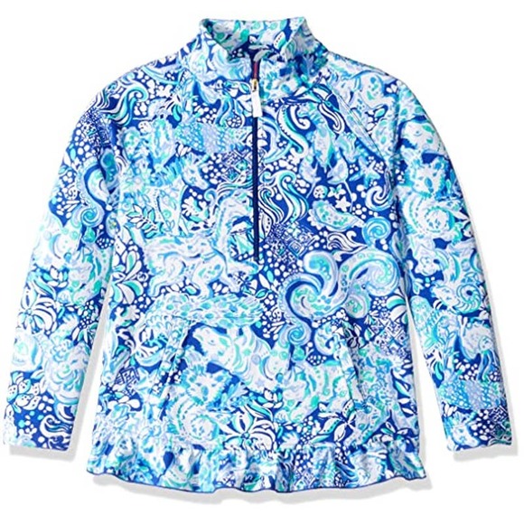 Lilly Pulitzer Kids Girls Killian Popover Zip Sweatshirt